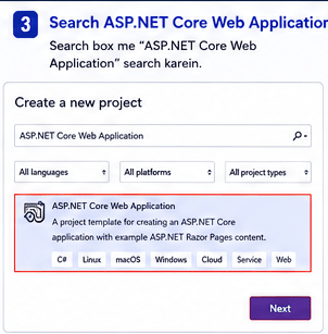 Search ASP.NET Core Web Application Template