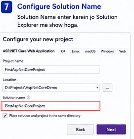 Configure Solution Name in ASP.NET Core