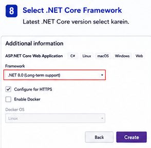 Select .NET Core Framework Version