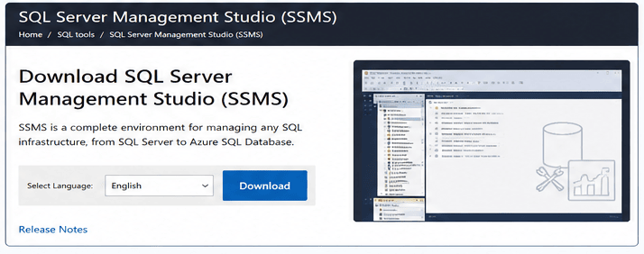 Download and install SQL Server Management Studio SSMS interface